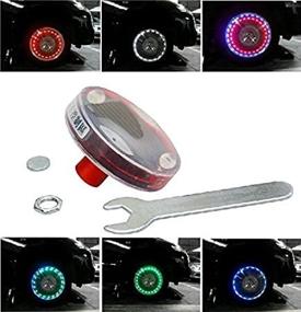 img 1 attached to ⚡ Sunnytech D148: 4xSolar LED Car Flash Wheel Tire Valve Caps for Eye-Catching Neon Light Decoration