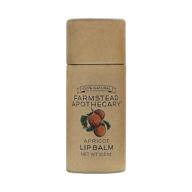 organic apricot lip balm by farmstead apothecary - 100% natural with beeswax, shea butter & coconut oil, 0.2oz logo