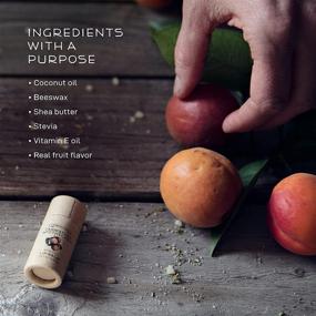 img 1 attached to Organic Apricot Lip Balm by Farmstead Apothecary - 100% Natural with Beeswax, Shea Butter & Coconut Oil, 0.2oz