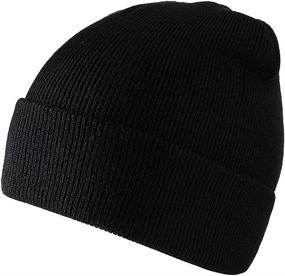 img 4 attached to 🧣 TYONMUJO Unisex Adult Knit Beanie: Warm and Stylish Hat for Men and Women