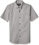 o'neill boys' big woven button down shirt with short sleeves logo