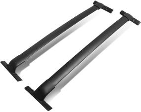 img 4 attached to Enhance Car Roof Storage with DNA Motoring PT-ZTL-8072 Pair OE Style Aluminum Cross Bars Cargo Carrier, Black