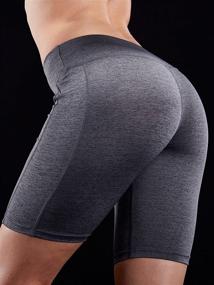 img 1 attached to 🩲 Neleus Women's Workout Compression Yoga Shorts with Convenient Pocket: A Must-Have for Active Women