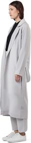 img 4 attached to 🧥 AMIE New York Women's Soft Flowy Lightweight Oversized Relaxed Fit Open Front Belted Long Trench Duster Coat: Effortlessly Stylish Outerwear for Every Season