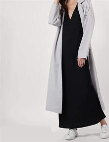 img 1 attached to 🧥 AMIE New York Women's Soft Flowy Lightweight Oversized Relaxed Fit Open Front Belted Long Trench Duster Coat: Effortlessly Stylish Outerwear for Every Season