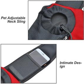 img 2 attached to 👜 TOP STAR Small Pet Dog Sling Carrier Bag: Portable, Breathable Mesh, Hand-Free Travel Outdoor for Dogs Cats