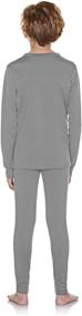 img 2 attached to Soft Fleece Lined Long Johns for Boys and Girls - TSLA Thermal Underwear Set Ideal as Winter Base Layer Top and Bottom
