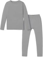 soft fleece lined long johns for boys and girls - tsla thermal underwear set ideal as winter base layer top and bottom logo