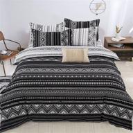 comforter reversible striped pillowcases bohoemian logo