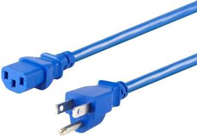 img 3 attached to Monoprice Power Cable - 1ft - Blue, 18AWG 3 Conductor PC Power Connector Socket 10A (NEMA 5-15P to IEC 60320 C13) - Reliable and Efficient Power Solution