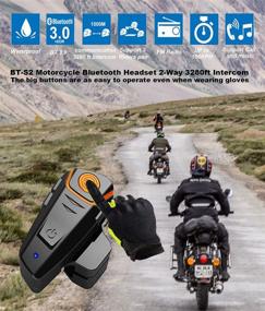 img 3 attached to 🏍️ Улучшенная связь на дороге: Мотоциклетный Bluetooth-интерком BT-S2 обеспечивает беспроводную связь