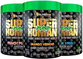 img 1 attached to 💪 Alpha Lion Pump: Stimulant Free Preworkout, Promotes Balloon-Like Muscle Fullness Even After Workout (42 Servings, Blue Steel)