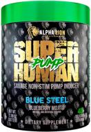 💪 alpha lion pump: stimulant free preworkout, promotes balloon-like muscle fullness even after workout (42 servings, blue steel) logo