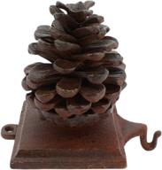 homart pinecone stocking holder - rustic cast iron logo