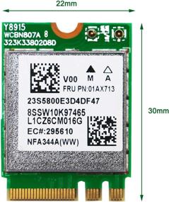 img 2 attached to 📶 Dual Band Wireless AC 1200Mbps Network Adapter with Bluetooth for Laptop/Desktop PCs-NGFF M2 Wi-Fi Card-A suitable alternative to Lenovo FRU PN:00JT477 FRU PN:01AX709 FRU:04X6022