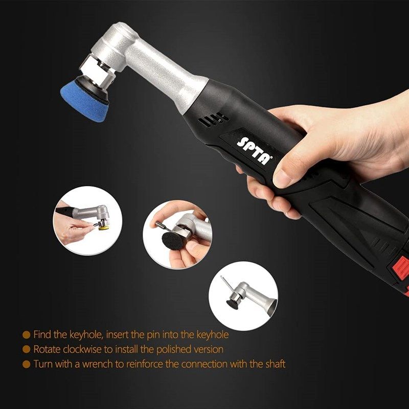 Cordless Mini Car Polisher SPTA 12V Micro RO DA Scratches