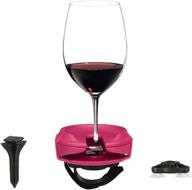 🍷 bella d’vine outdoor wine glass holder set - includes lawn wine stake, suction base, and strap - ideal for picnics, boats, hot tubs, patio chairs, and rails - fun fuchsia wine gift логотип