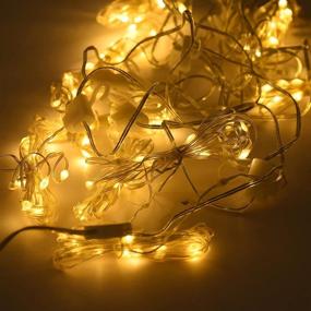 img 2 attached to Mutois Warm White Starry Window Curtain String Lights - 300 LEDs, 8 Lighting Modes, USB Powered Fairy Lights with Remote Control. Ideal for Bedroom, Home-Party Wall Decorations.