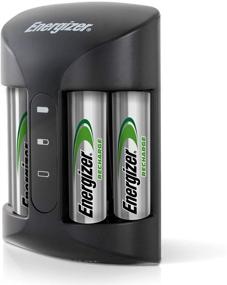 img 4 attached to Energizer Recharge Pro - AA and AAA Battery Charger with 4 AA NiMH Rechargeable Batteries - Auto-Safety Feature - Over-Charge Protection