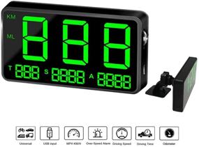 img 4 attached to 🚗 Универсальное головное отображение COOLOUS C80 HUD - Большой экран 4.5 дюймов Цифровой спидометр Высота Скорость Проектор Пленка - Предупреждение о превышении скорости для автомобилей и других транспортных средств