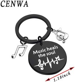 img 3 attached to CENWA Musician Keychain Musicians Teachers Girls' Jewelry
