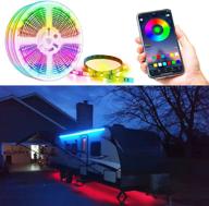 🚐 shyueda rv camper motorhome travel trailer 16.4' led awning party light: waterproof and easy mounting channel included logo