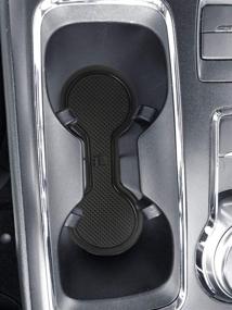 img 2 attached to Автомобильные аксессуары Auovo Anti-Dust Custom Fit Cup And Center Console Liner для Ford Fusion 2019 2020 2018 2017: накладки для подстаканников и центральной консоли для отделения дверей салона интерьера (16 штук в упаковке) (черный).