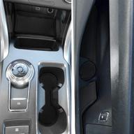 автомобильные аксессуары auovo anti-dust custom fit cup and center console liner для ford fusion 2019 2020 2018 2017: накладки для подстаканников и центральной консоли для отделения дверей салона интерьера (16 штук в упаковке) (черный). логотип