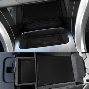 img 3 attached to Автомобильные аксессуары Auovo Anti-Dust Custom Fit Cup And Center Console Liner для Ford Fusion 2019 2020 2018 2017: накладки для подстаканников и центральной консоли для отделения дверей салона интерьера (16 штук в упаковке) (черный).