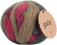 🧶 golo wool yarn for crocheting 3.5oz, multicolor rainbow cashmere yarn for socks - 5-002 logo