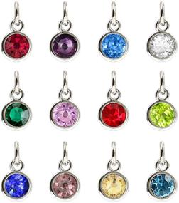 img 3 attached to 🔮 SUPVOX 24pcs Birthstone Charms - Stainless Steel Crystal Birthstone Pendants for DIY Jewelry Making Findings (Assorted Colors)