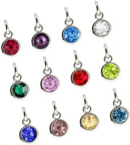 img 2 attached to 🔮 SUPVOX 24pcs Birthstone Charms - Stainless Steel Crystal Birthstone Pendants for DIY Jewelry Making Findings (Assorted Colors)