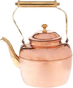 img 4 attached to Copper and Brass Old Dutch Teakettle, 2.5 Quart