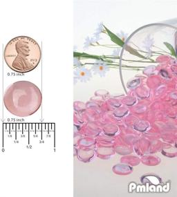 img 2 attached to 🎀 PMLAND Acrylic Flat Marbles 0.75 inch in Diameter - Vase Fillers, Table Scatter, Wedding Decor, Aquarium Ornaments, Crafts - Approx. 175 PCs, Pink Colored