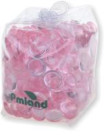 🎀 pmland acrylic flat marbles 0.75 inch in diameter - vase fillers, table scatter, wedding decor, aquarium ornaments, crafts - approx. 175 pcs, pink colored logo