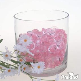 img 1 attached to 🎀 PMLAND Акриловые шарики с плоской формой диаметром 0,75 дюйма - для наполнения ваз, разброса по столу, свадебного декора, аквариумных украшений, рукоделия - примерно 175 шт., розового цвета