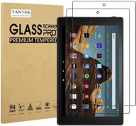 📱 tantek [2-pack] ultra clear tempered glass screen protector for all-new fire hd 10 (9th/7th gen, 2019/2017 release) and hd 10 kids edition, 10.1-inch film logo