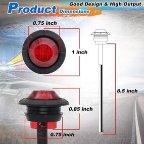 img 3 attached to 30 шт. LED-светильники LEDVillage диаметром 0,75 дюйма для монтажа на поверхности - 10 оранжевых, 10 красных, 10 белых светодиодных маркеров-шариков, боковых маркеров, светодиодных маркерных фонарей для прицепов.