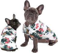 🌺 dasior pet summer t-shirt: colorful hawaiian breeze - custom beachwear apparel shirts for dogs логотип