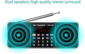 img 2 attached to Versatile Digital AM/FM Radio with Bluetooth MP3 Player - TF Card/USB Support, LED Screen, Timer Shutdown - Double Loudspeaker Stereo (Red)
