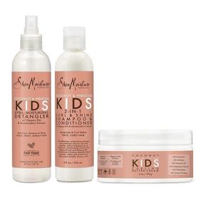 img 4 attached to 🧴 SheaMoisture Kids Shampoo, Detangler and Cream: Sulfate-Free Coconut and Hibiscus Moisturizing Set, Pack of 3