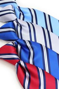 img 3 attached to Аксессуары для мужских галстуков Preppy Striped Microfiber - галстуки Bows N Ties, Бабочки и Платочные воротники