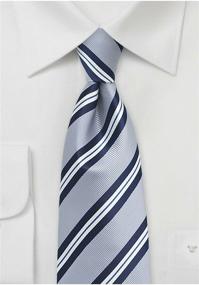 img 2 attached to Аксессуары для мужских галстуков Preppy Striped Microfiber - галстуки Bows N Ties, Бабочки и Платочные воротники