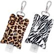 hzran refillable containers sanitizer 2pack leopard logo