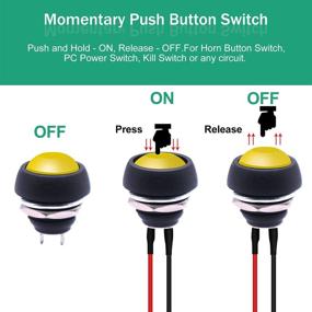 img 1 attached to 🔘 Twidec/6Pcs 12Mm Momentary Push Button Switch 1/2-inch: Reliable and Convenient