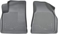 🚗 husky liners weatherbeater front floor mats - compatible with 2008-2017 buick enclave, 2009-2017 chevrolet traverse, 2007-2016 gmc acadia, and 2017 gmc acadia limited logo