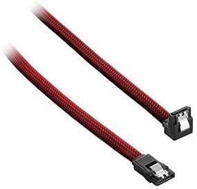 img 3 attached to Кабель CableMod ModMesh с изолированной оболочкой и правым углом SATA 3 (кроваво-красный)