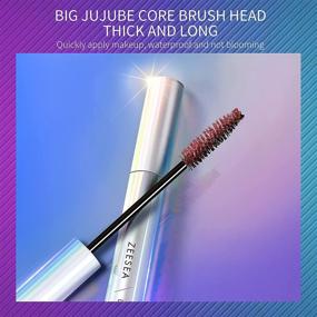 img 2 attached to 💎 ZEESEA Diamond Series Colorful Mascara: Waterproof, Smudgeproof, Long-lasting, No Clumping, Charming Colored Lashes - Eye Makeup Gift For Women and Girls 7ml (Red Wine)