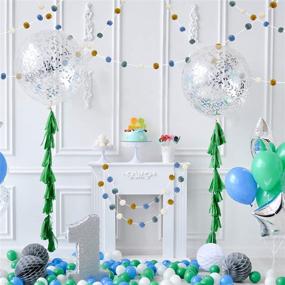img 2 attached to Zoe Frances Designs Fall Pom Pom Garland: Vibrant Decor for Nursery, Baby Shower, Birthday & Christmas