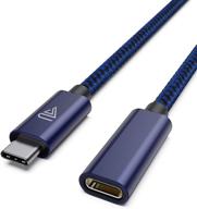 🔌 faracent usb type c extension cable (3.3ft/1m), usb 3.1 (10gbps) type c male to female extension charger & sync cable for nintendo switch, m1 macbook pro air ipad pro 2020 dell xps surface book - blue logo